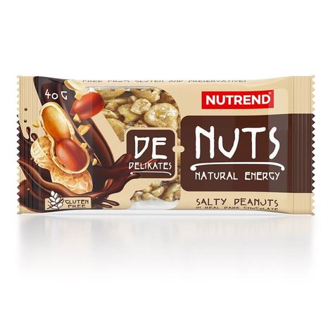 DENUTS - slané arašidy v horkej čokoláde, 40 g